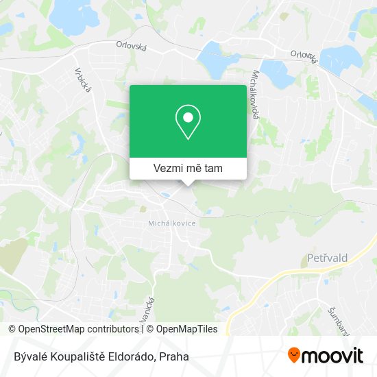 Bývalé Koupaliště Eldorádo mapa