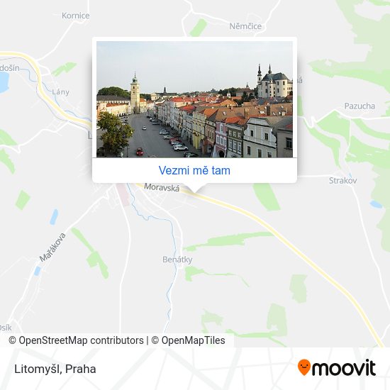 Litomyšl mapa