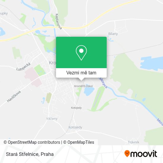 Stará Střelnice mapa