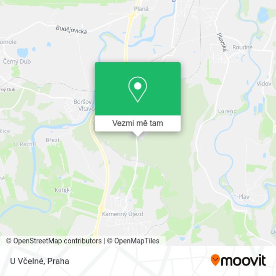 U Včelné mapa