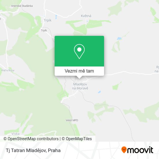 Tj Tatran Mladějov mapa