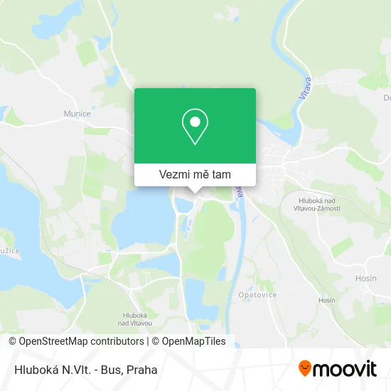 Hluboká N.Vlt. - Bus mapa