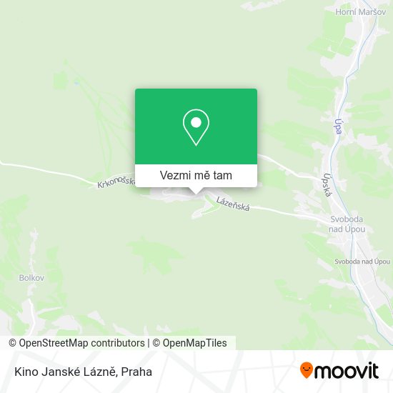Kino Janské Lázně mapa