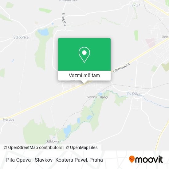 Pila Opava - Slavkov- Kostera Pavel mapa