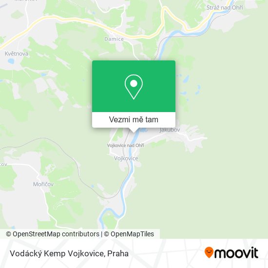 Vodácký Kemp Vojkovice mapa