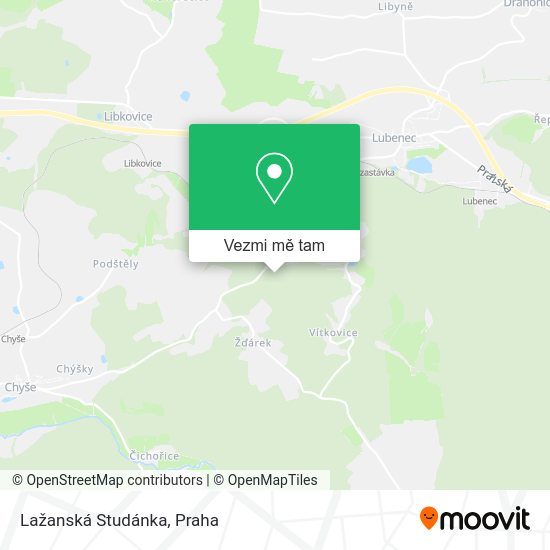 Lažanská Studánka mapa