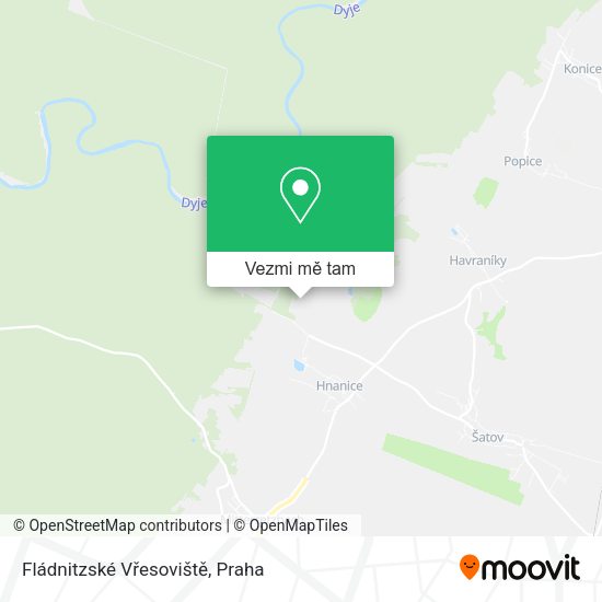 Fládnitzské Vřesoviště mapa