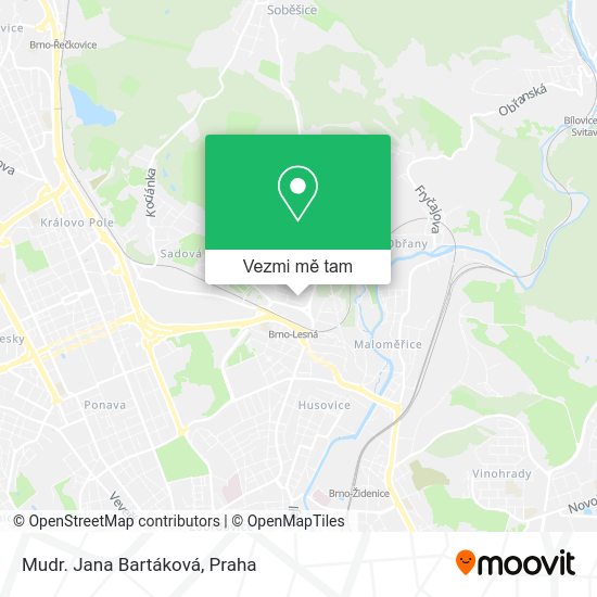 Mudr. Jana Bartáková mapa
