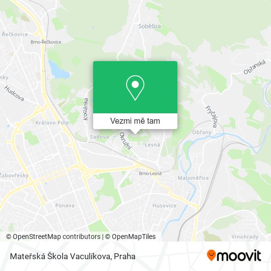 Mateřská Škola Vaculíkova mapa