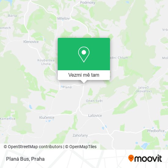 Planá Bus mapa