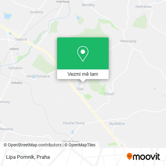 Lípa Pomník mapa