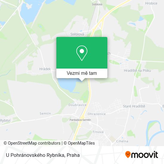 U Pohránovského Rybníka mapa