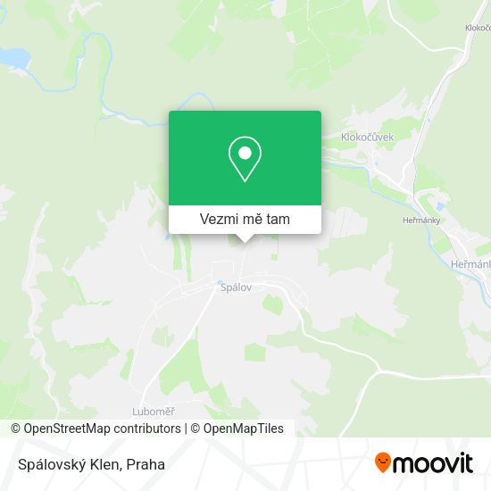Spálovský Klen mapa