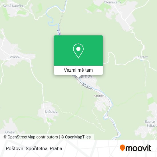 Poštovní Spořitelna mapa