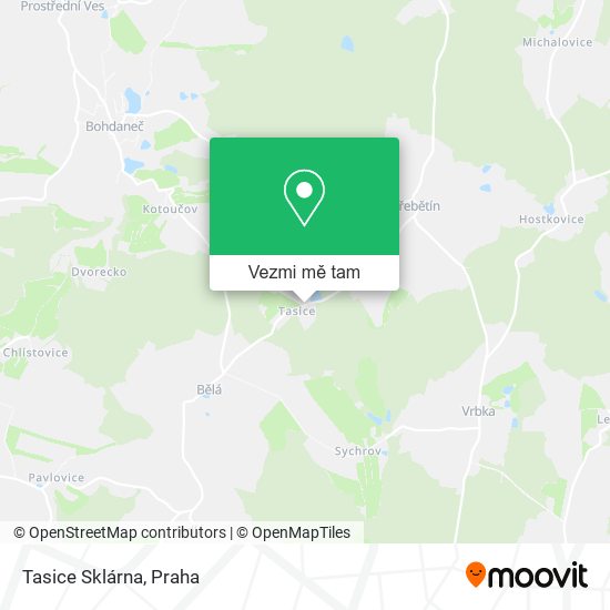 Tasice Sklárna mapa