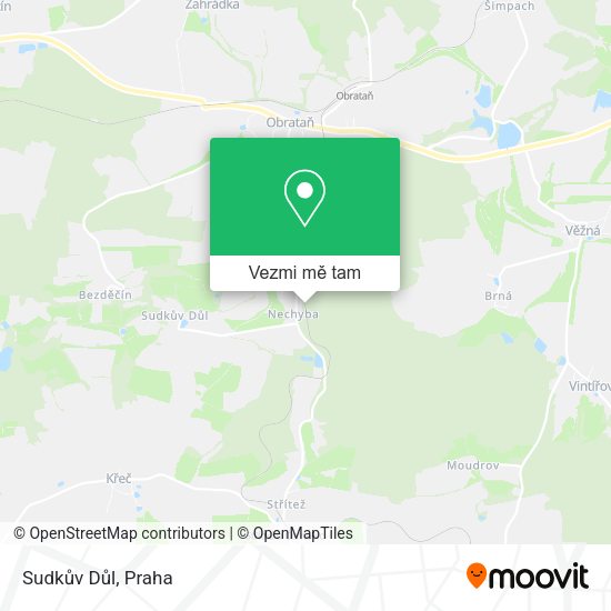 Sudkův Důl mapa