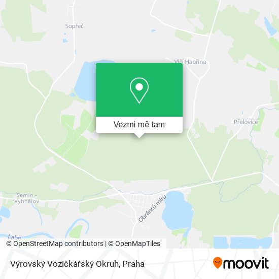 Výrovský Vozíčkářský Okruh mapa