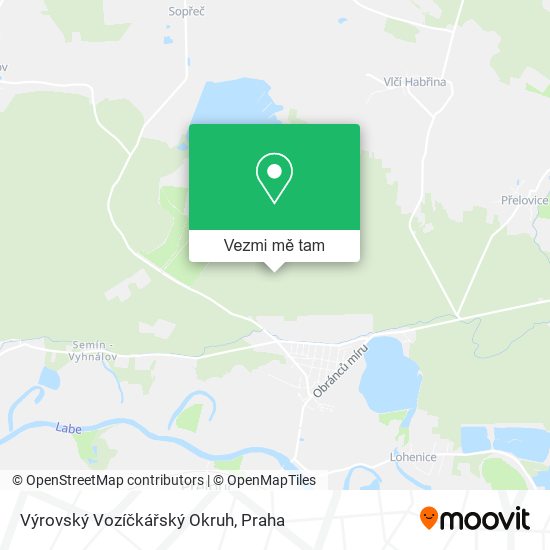 Výrovský Vozíčkářský Okruh mapa