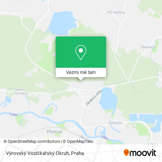 Výrovský Vozíčkářský Okruh mapa