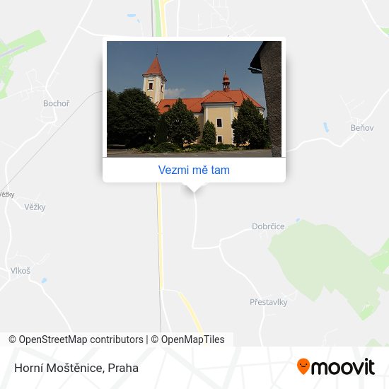 Horní Moštěnice mapa