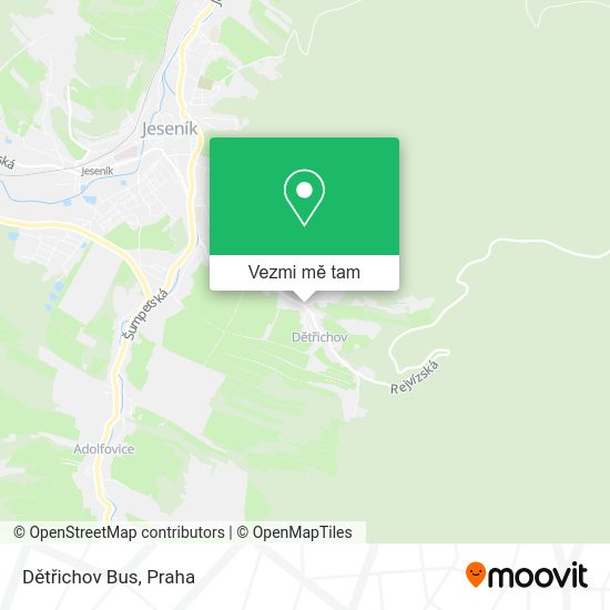 Dětřichov Bus mapa