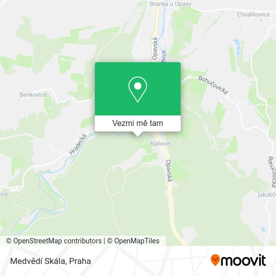Medvědí Skála mapa