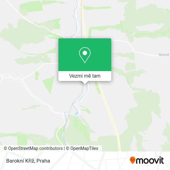 Barokní Kříž mapa