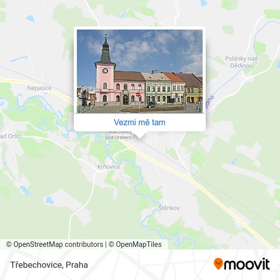 Třebechovice mapa