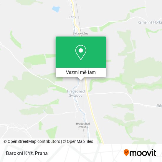 Barokní Kříž mapa