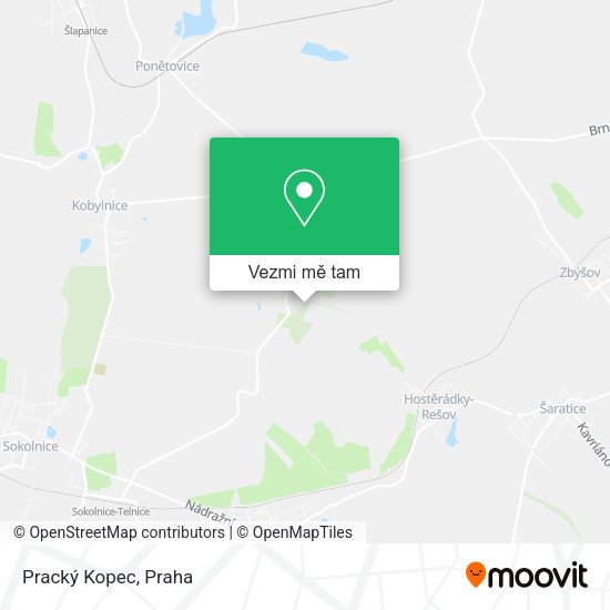 Pracký Kopec mapa