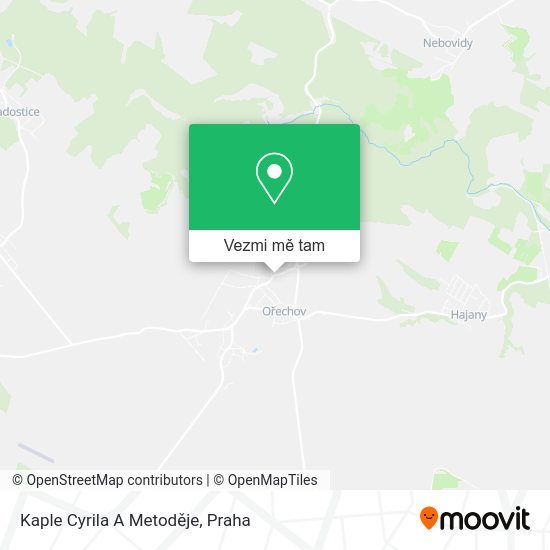 Kaple Cyrila A Metoděje mapa