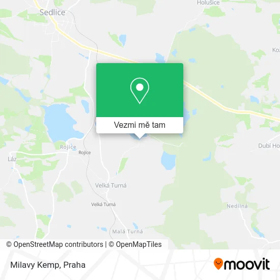 Milavy Kemp mapa