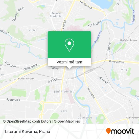 Literární Kavárna mapa