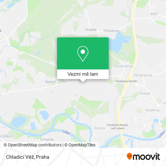 Chladící Věž mapa