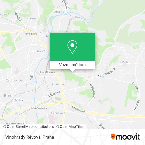 Vinohrady Révová mapa