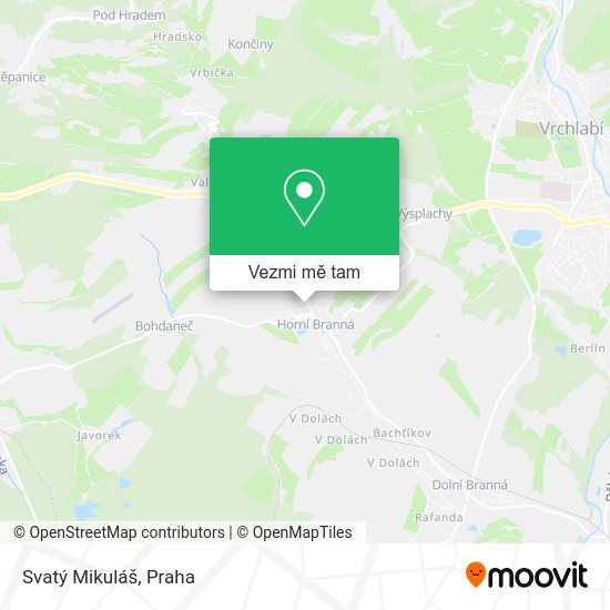 Svatý Mikuláš mapa