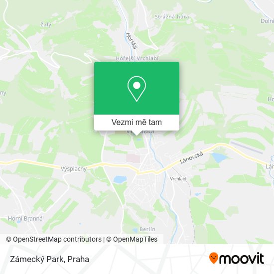 Zámecký Park mapa