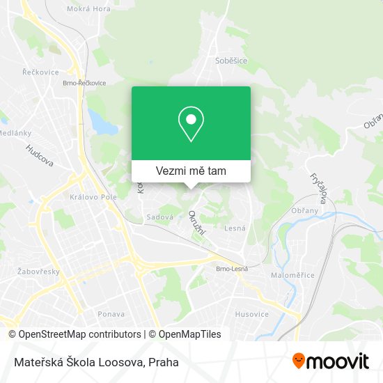 Mateřská Škola Loosova mapa
