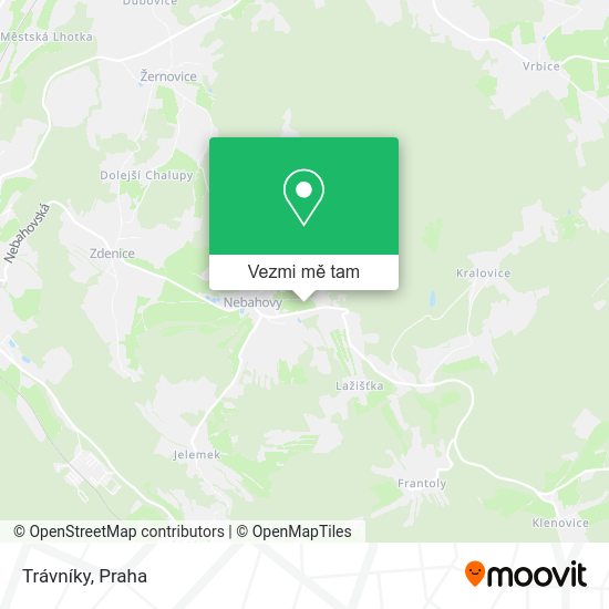 Trávníky mapa