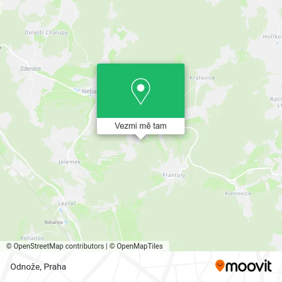 Odnože mapa