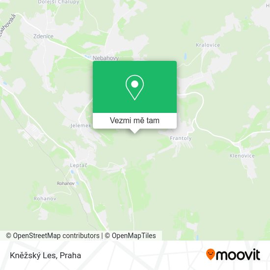 Kněžský Les mapa