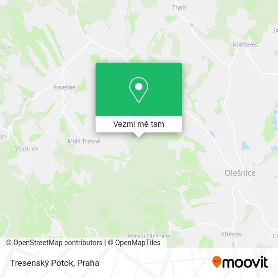 Tresenský Potok mapa