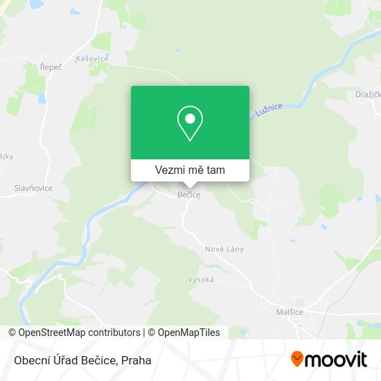 Obecní Úřad Bečice mapa