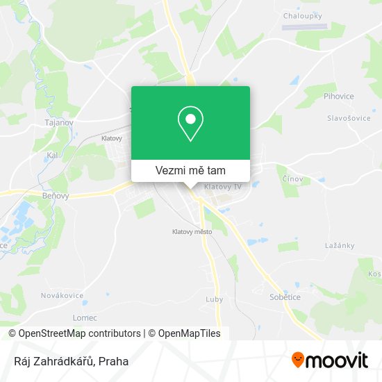 Ráj Zahrádkářů mapa