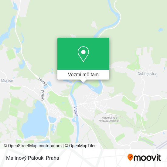 Malinový Palouk mapa