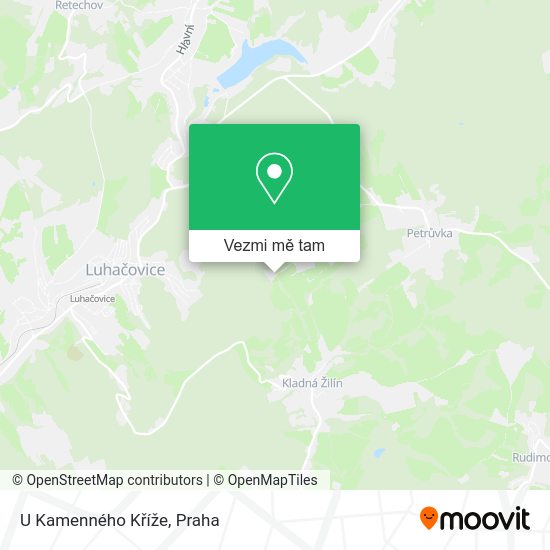 U Kamenného Kříže mapa