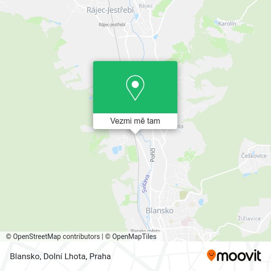 Blansko, Dolní Lhota mapa