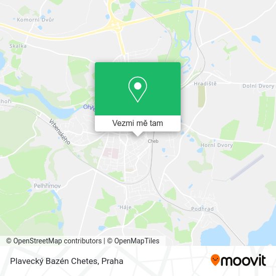 Plavecký Bazén Chetes mapa