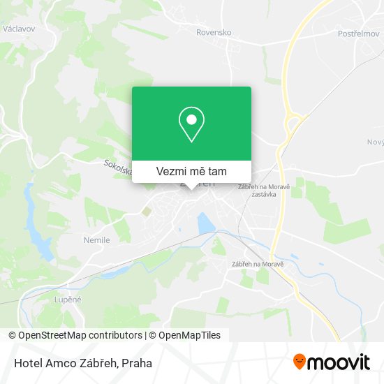 Hotel Amco Zábřeh mapa