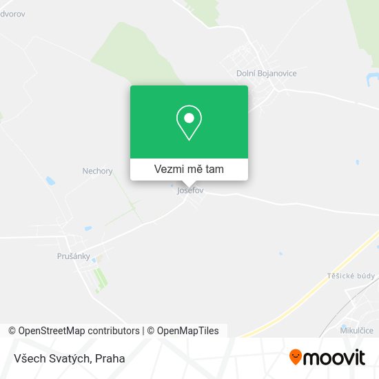 Všech Svatých mapa
